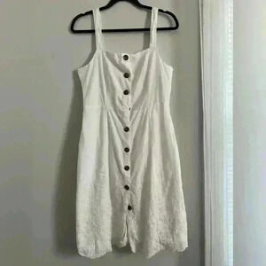 Gap White button front sundress